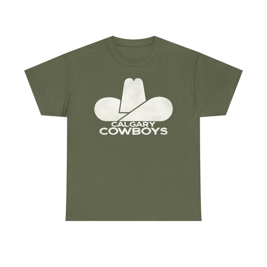 Calgary Cowboys Hockey Team Nostalgic Logo T-shirt