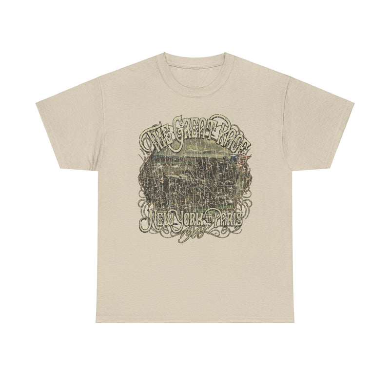 Load image into Gallery viewer, The Great Race 1908 New York to Paris Auto Competition T-shirt
