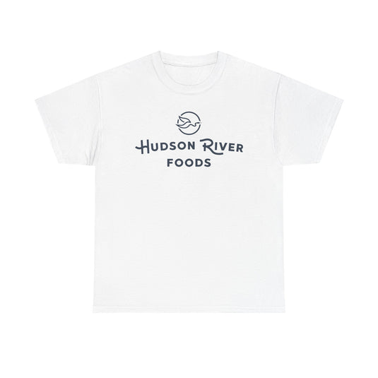Hudson River Foods T-Shirt Defunct Food Company Bankrupt Logo Tee