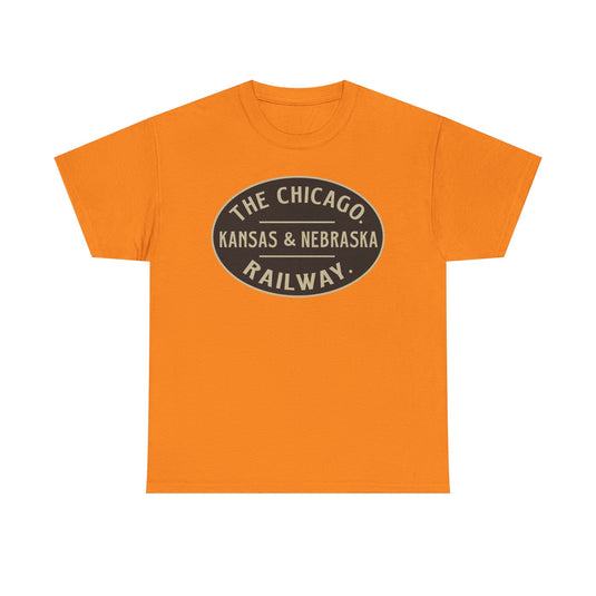 Chicago Kansas Nebraska Railway Vintage Railroad Logo T-Shirt