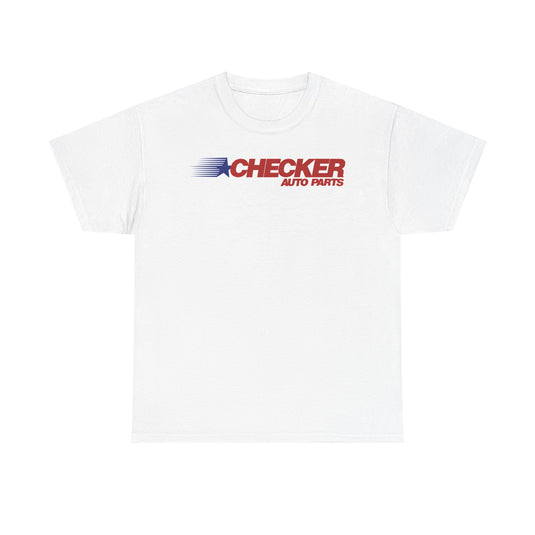 Checker Auto Parts Blue Star Red Logo Vintage T-Shirt