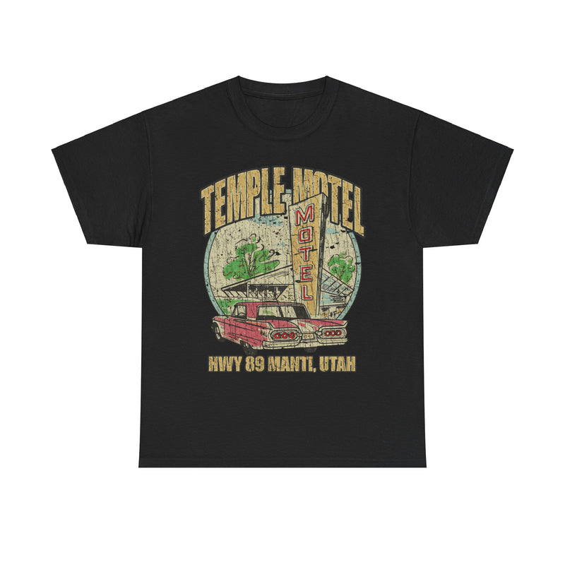 Load image into Gallery viewer, Temple Motel Manti Utah 1959 Hwy 89 T-shirt
