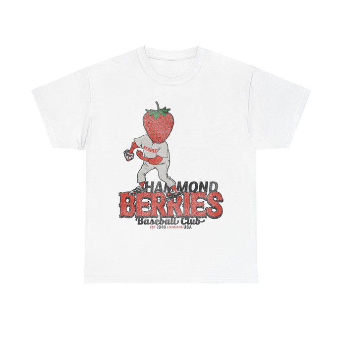 Hammond Berries Nostalgic Retro Baseball Team T-shirt