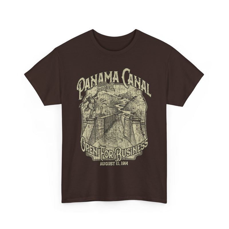 Load image into Gallery viewer, Panama Canal Open For Business 1914 Advertising T-shirt
