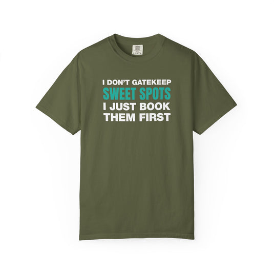 Gatekeep Travel Sweet Spots Credit Card Points Miles Teal T-shirt
