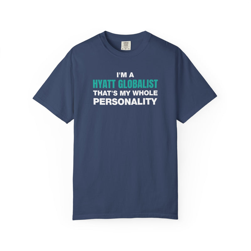 Load image into Gallery viewer, Hyatt Globalist Personality Credit Card Points Miles Travel Teal T-shirt
