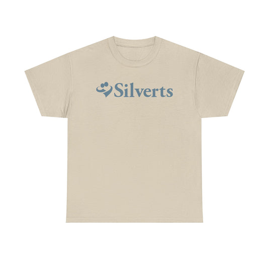 Silverts T-Shirt Blue Senior Care Adaptive Clothing Brand Logo Tee