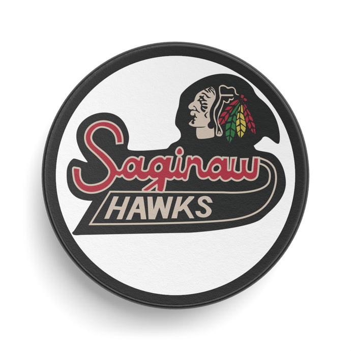Saginaw Hawks Michigan 1987-1989 Hockey Puck