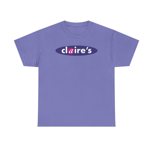 Claire's T-Shirt - Accessories Retail Industry Bankrupt Store Logo