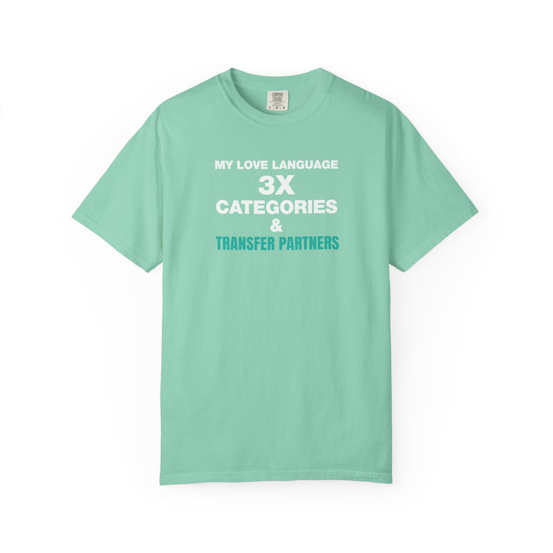 Load image into Gallery viewer, Credit Card Love Language Funny Points Miles Travel Teal T-shirt
