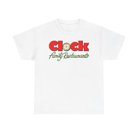 Clock Family Restaurants Vintage Diner Classic Restaurant Logo T-Shirt