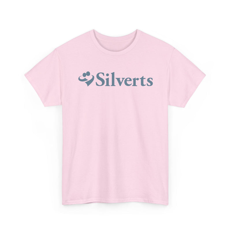 Load image into Gallery viewer, Silverts T-Shirt Blue Senior Care Adaptive Clothing Brand Logo Tee
