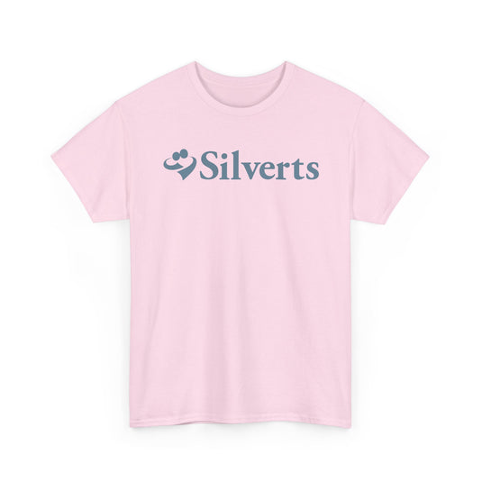 Silverts T-Shirt Blue Senior Care Adaptive Clothing Brand Logo Tee