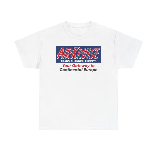 Air Kruise Trans Channel Airways Gateway to Europe Vintage Airline Logo T-shirt