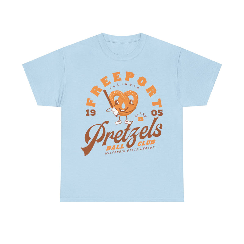 Load image into Gallery viewer, Freeport Pretzels Est 1905 Illinois Baseball T-shirt
