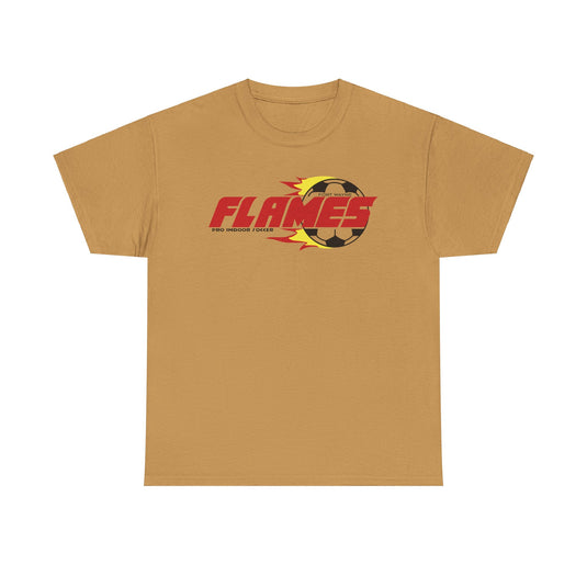 Fort Wayne Flames Indiana American Indoor Soccer Association 1986-1989 T-shirt