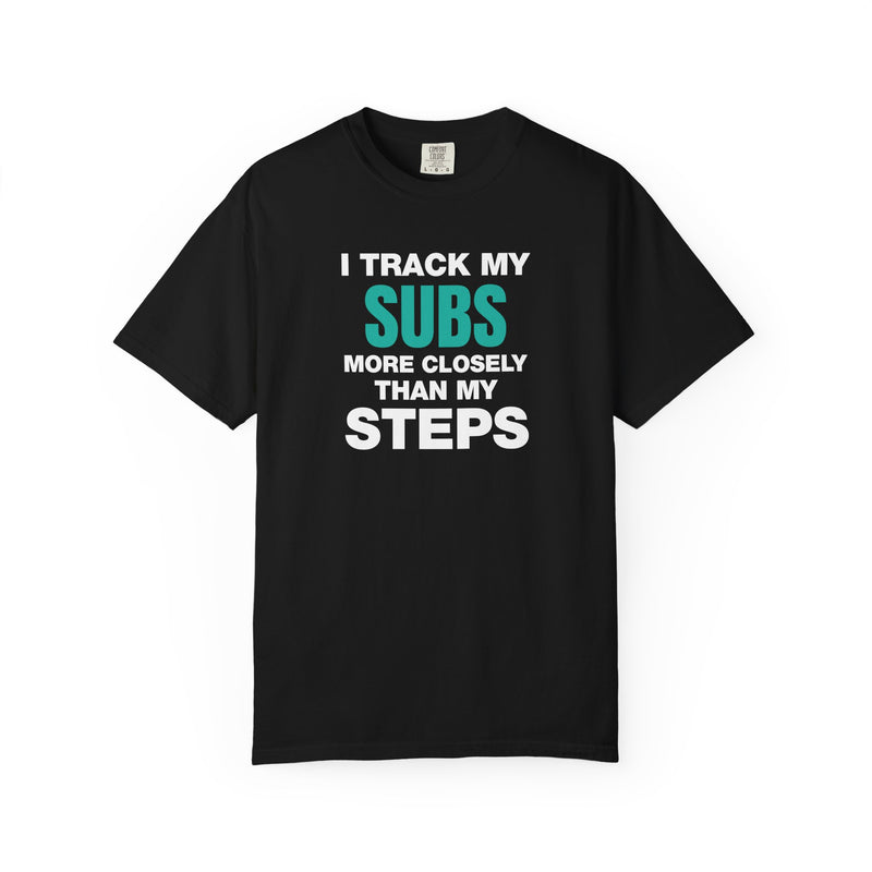 Load image into Gallery viewer, Track Credit Card Subs Steps Points Miles Travel Teal T-shirt
