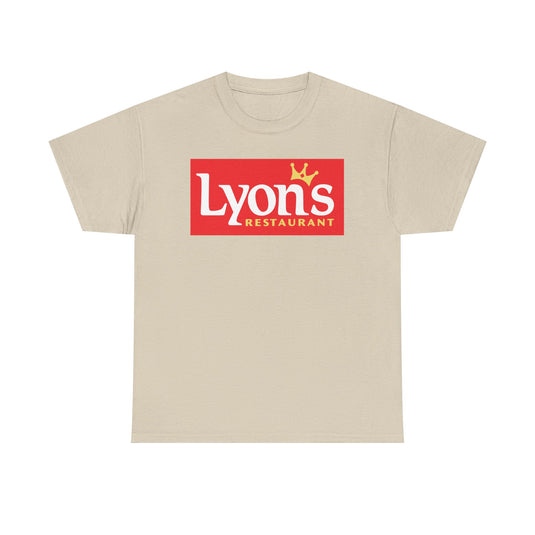 Lyon's Restaurant T-Shirt - Dining Industry Bankrupt Logo Tee