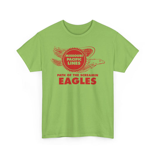 Missouri Pacific Lines Screaming Eagles Railroad Logo Vintage T-Shirt