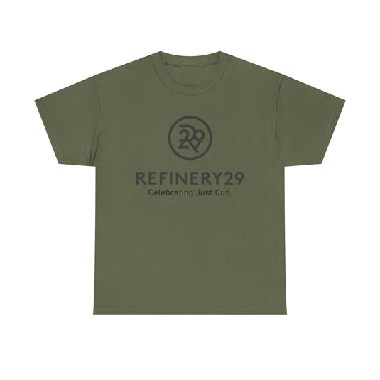 Refinery29 Celebrating Just Cuz T-Shirt Media Brand Logo Tee