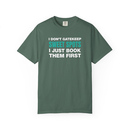 Gatekeep Travel Sweet Spots Credit Card Points Miles Teal T-shirt