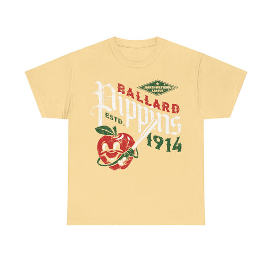 Ballard Pippins Est 1914 Seattle Washington Baseball T-shirt