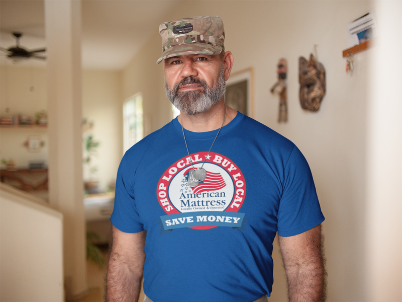 Load image into Gallery viewer, American Mattress Shop Local T-Shirt - Retail Industry Logo Tee
