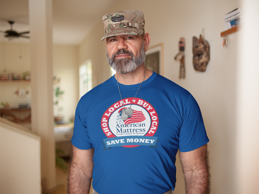 American Mattress Shop Local T-Shirt - Retail Industry Logo Tee