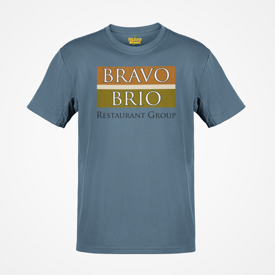 Bravo Brio Restaurant Group T-Shirt - Defunct Dining Chain Logo Tee