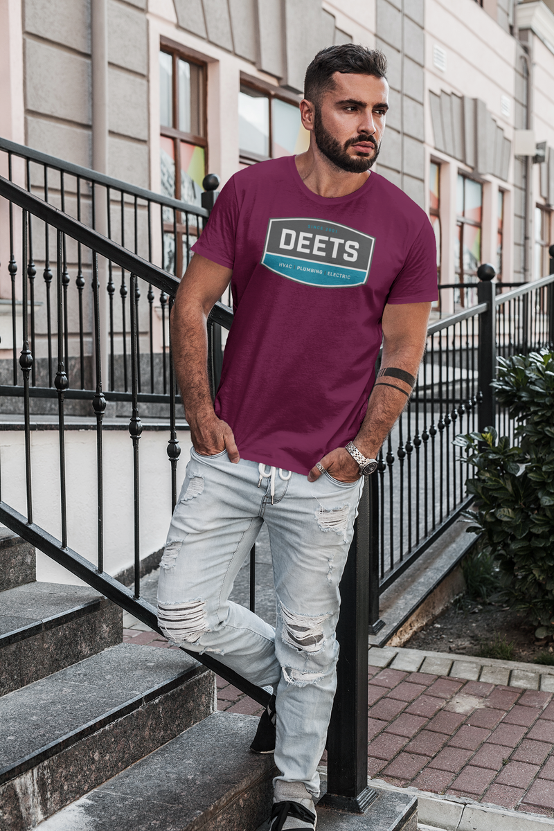 Load image into Gallery viewer, Deets Mechanical T-Shirt - HVAC Plumbing Electric Industry Logo Tee
