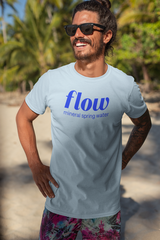 Flow Beverage Corp T-Shirt - Spring Water Beverage Industry Logo Tee