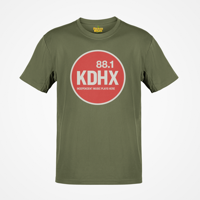 Load image into Gallery viewer, KDHX 88.1 FM T-Shirt - Radio Broadcasting Industry Station Logo Tee
