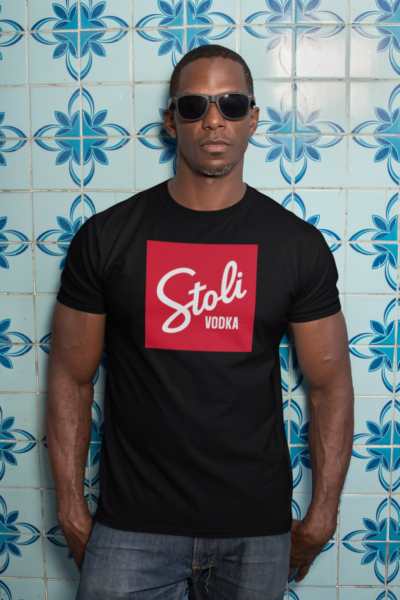 Load image into Gallery viewer, Stoli Vodka T-Shirt - Spirits Beverage Industry Bankrupt Logo Tee
