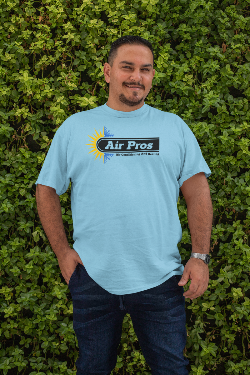Load image into Gallery viewer, Air Pros T-Shirt HVAC Heating Cooling Bankrupt Company Logo Tee
