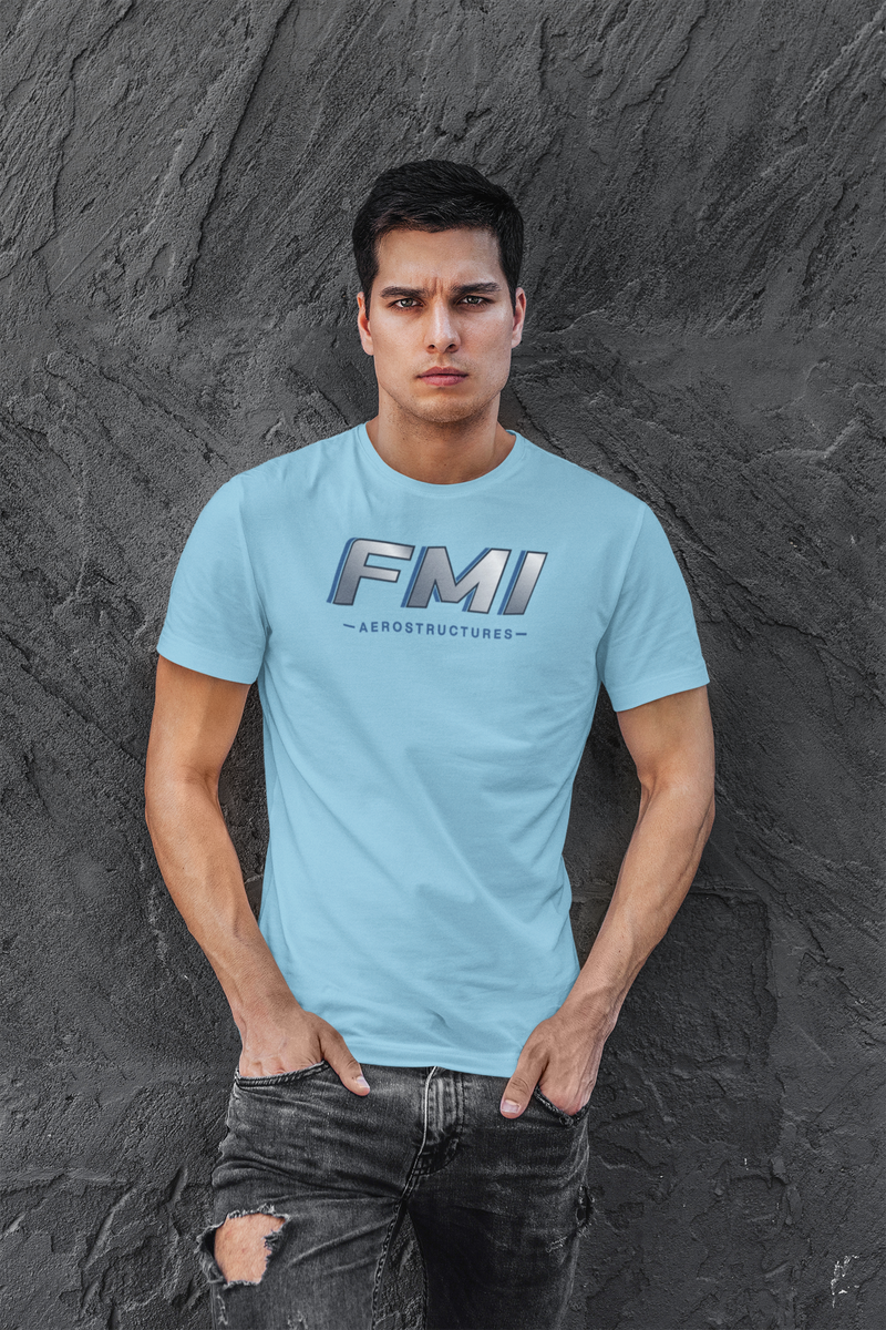 Load image into Gallery viewer, FMI Aerostructures T-Shirt Defunct Aerospace Company Bankrupt Logo Tee
