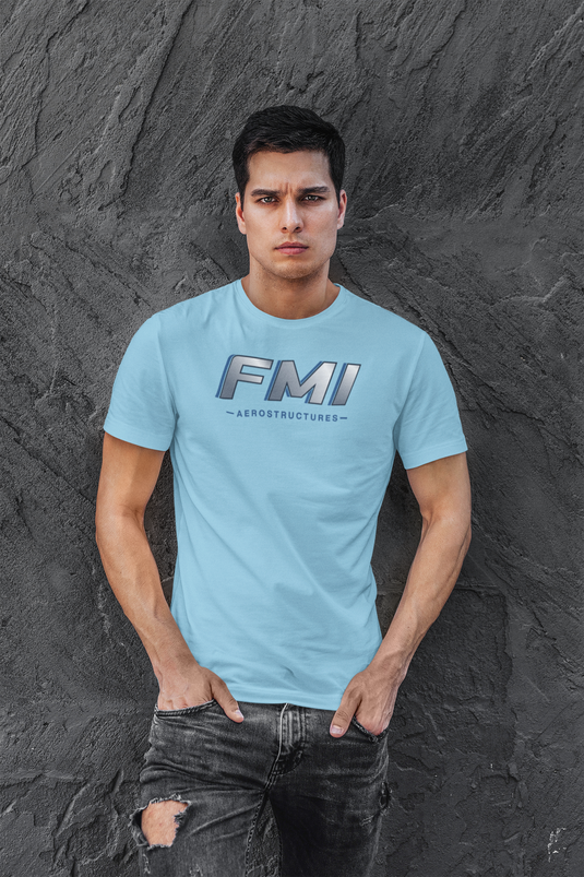 FMI Aerostructures T-Shirt Defunct Aerospace Company Bankrupt Logo Tee