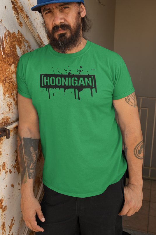 Hoonigan T-Shirt Bankrupt Automotive Brand Defunct Company Logo Tee