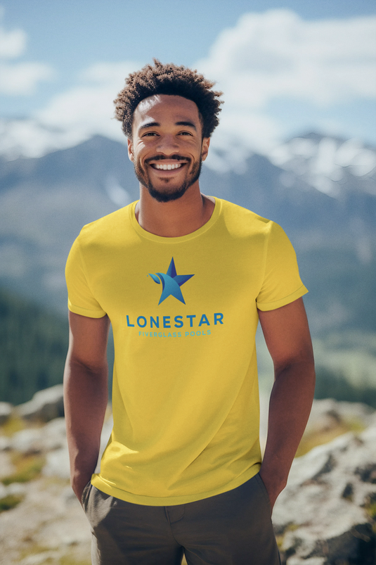 Lonestar Fiberglass Pools T-Shirt Defunct Pool Company Bankrupt Logo Tee
