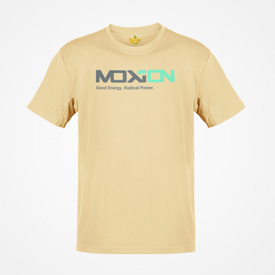 Moxion Power T-Shirt Defunct Energy Company Bankrupt Logo Tee