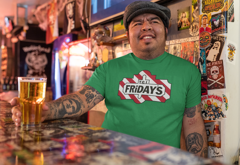 Load image into Gallery viewer, TGI Fridays T-Shirt Bankrupt Restaurant Chain Vintage Logo Tee

