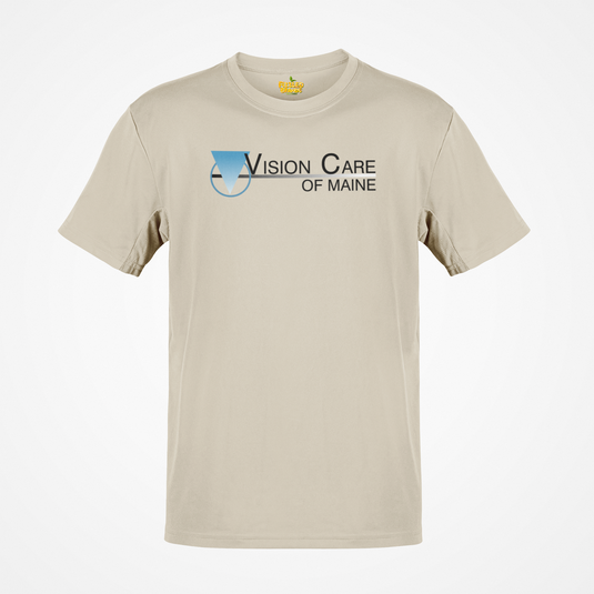 Vision Care of Maine T-Shirt Defunct Optometry Bankrupt Company Logo Tee