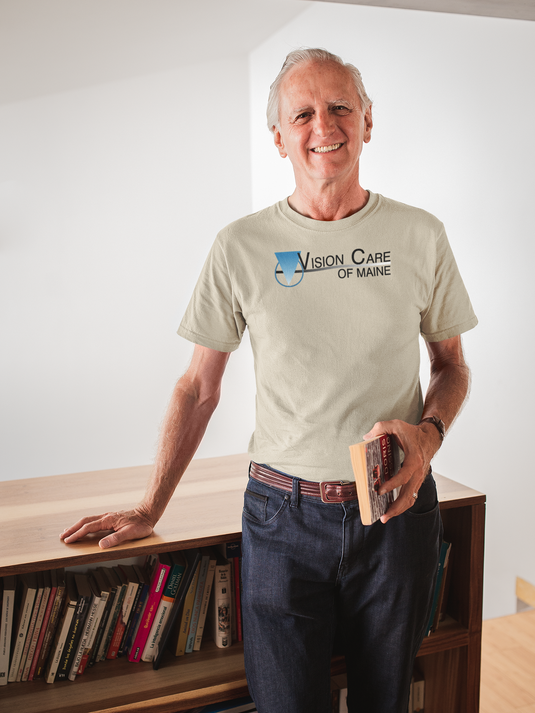 Vision Care of Maine T-Shirt Defunct Optometry Bankrupt Company Logo Tee