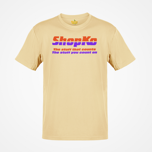 ShopKo The Stuff That Counts Orange Blue Logo Department Store T-shirt