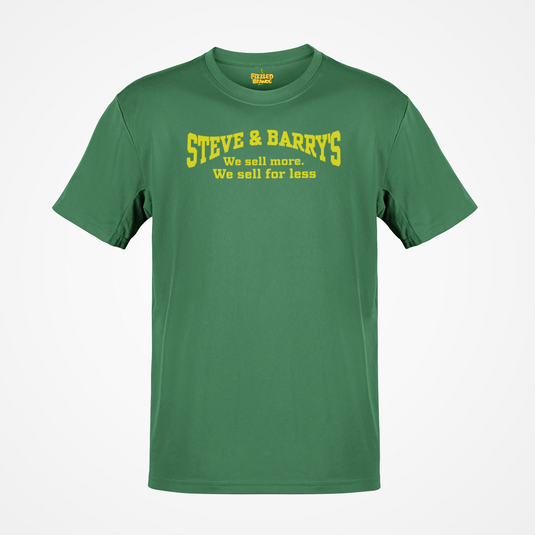 Steve & Barry's We Sell More We Sell For Less Yellow Budget Clothing T-shirt
