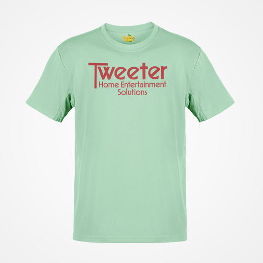 Tweeter Home Entertainment Solutions Red Logo Electronics Store T-shirt