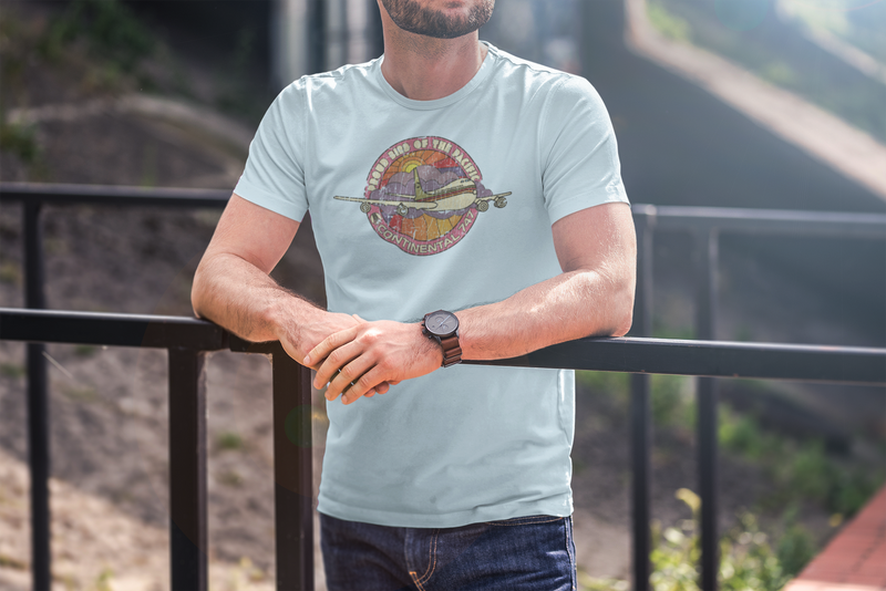 Load image into Gallery viewer, Continental Airlines 1971 Distressed Print T-shirt
