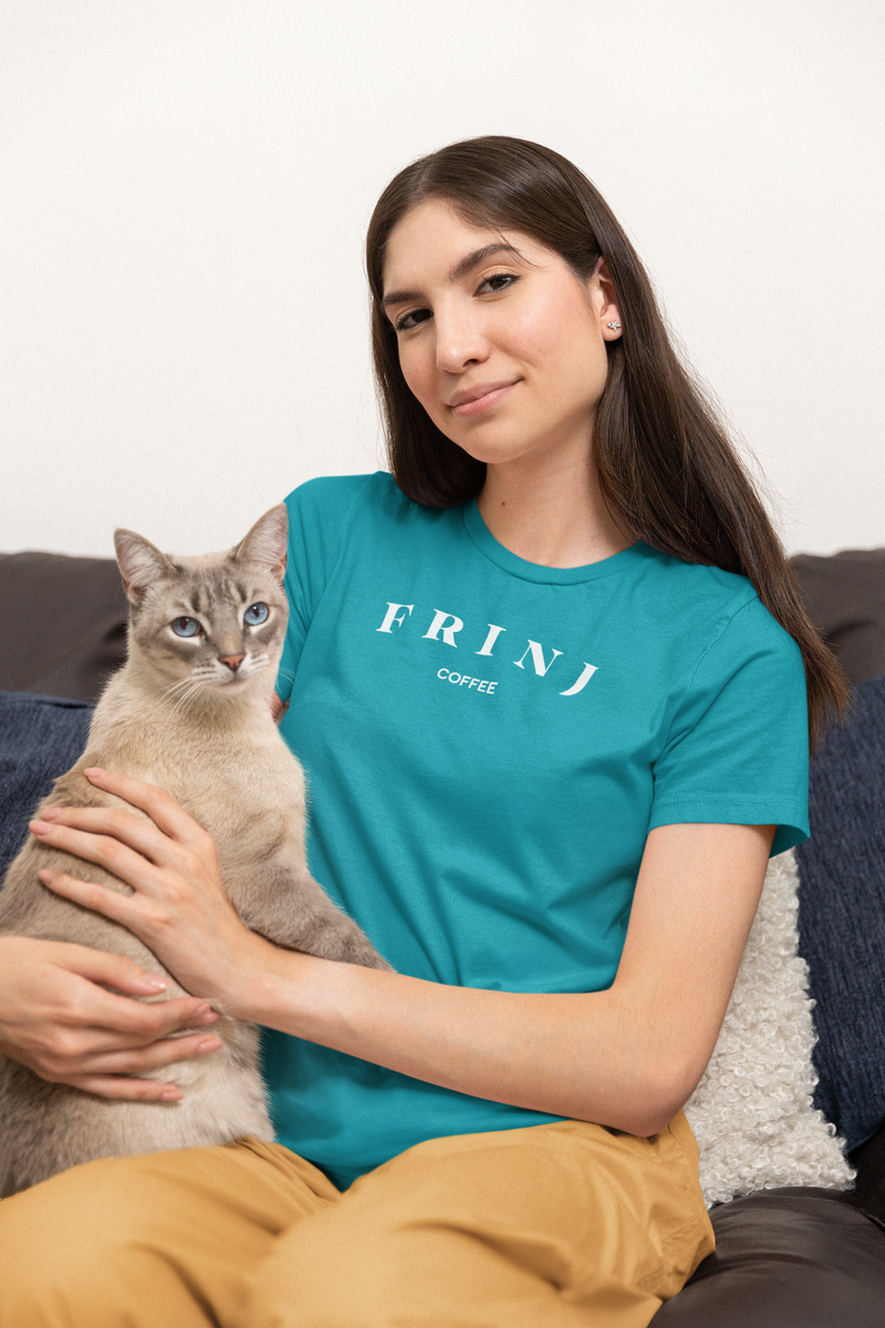 Load image into Gallery viewer, Frinj Coffee T-Shirt Defunct Coffee Company Bankrupt Logo Tee
