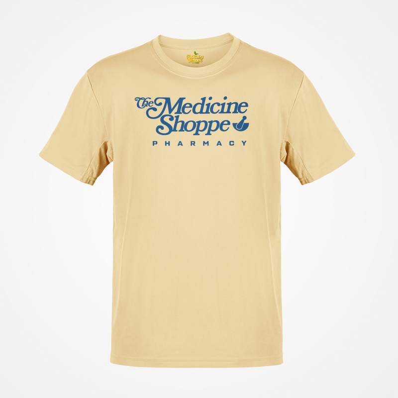 Load image into Gallery viewer, Medicine Shoppe Pharmacy T-Shirt Defunct Drugstore Bankrupt Logo Tee
