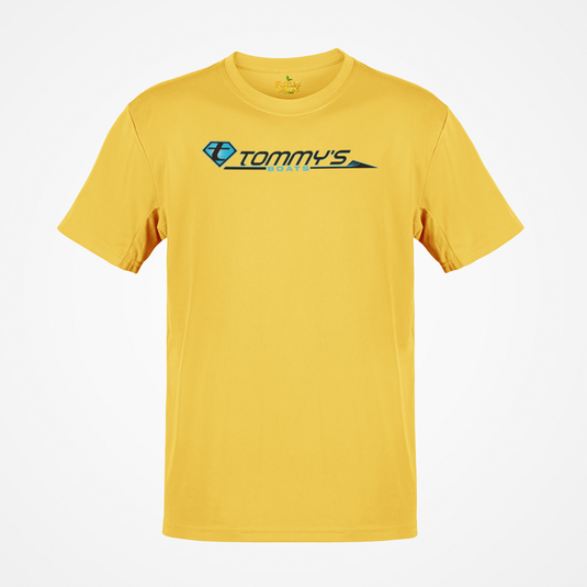 Tommy's Boats T-Shirt Bankrupt Boat Dealer Defunct Company Logo Tee
