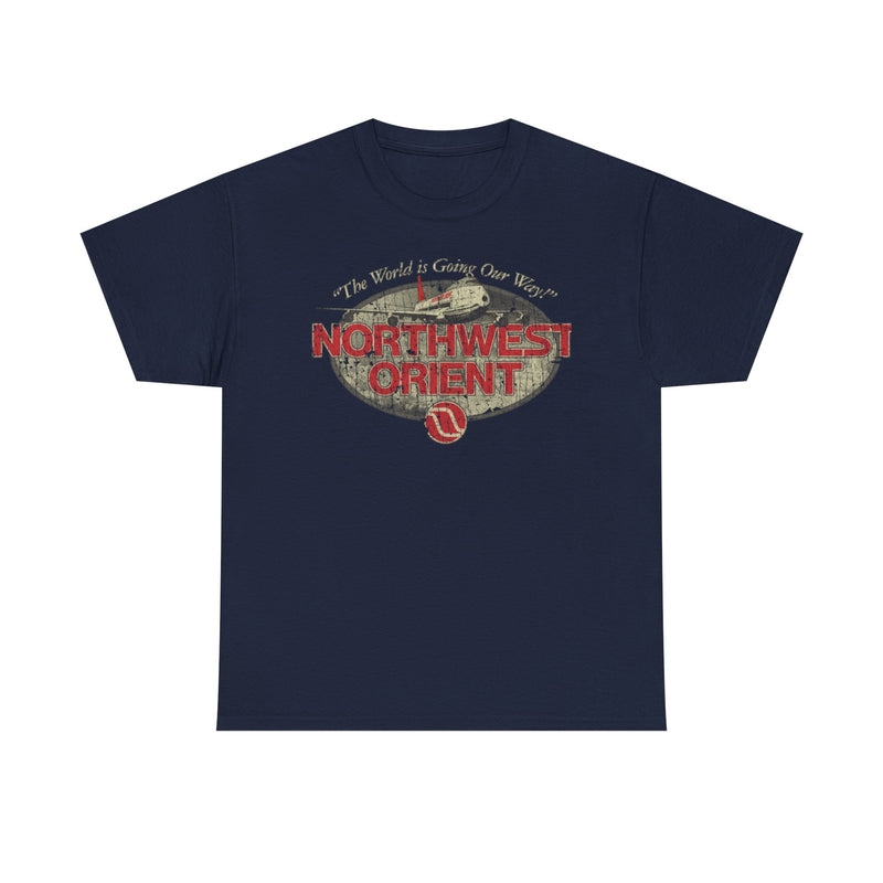 Load image into Gallery viewer, Northwest Orient Airlines 1969 Distressed Print T-shirt
